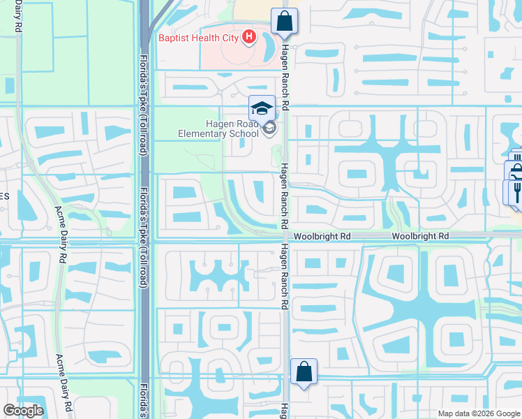 map of restaurants, bars, coffee shops, grocery stores, and more near 10808 Bitternut Hickory Lane in Boynton Beach
