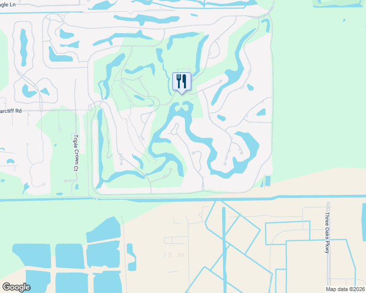 map of restaurants, bars, coffee shops, grocery stores, and more near 15760 Glenisle Way in Fort Myers