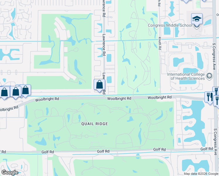 map of restaurants, bars, coffee shops, grocery stores, and more near 3930 Palladium Club Road in Boynton Beach