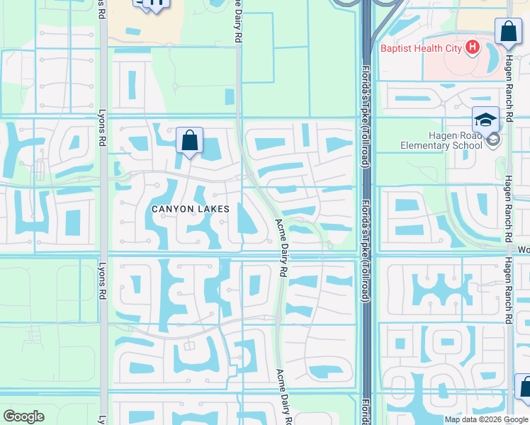 map of restaurants, bars, coffee shops, grocery stores, and more near 11073 Sunset Ridge in Boynton Beach