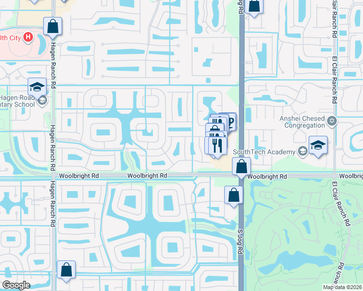 map of restaurants, bars, coffee shops, grocery stores, and more near 10839 Summerville Way in Boynton Beach