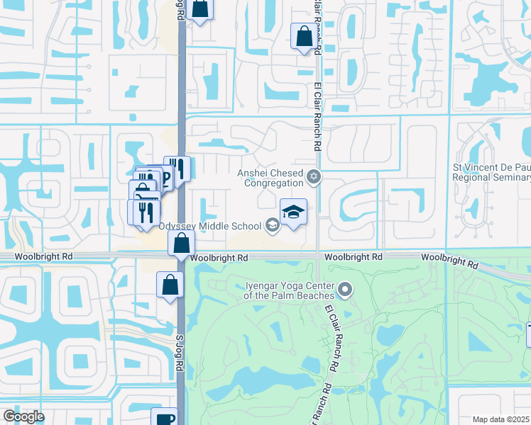 map of restaurants, bars, coffee shops, grocery stores, and more near 10779 Cambay Circle in Boynton Beach
