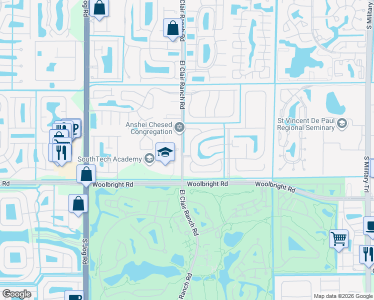 map of restaurants, bars, coffee shops, grocery stores, and more near 5879 Grand Harbour Circle in Boynton Beach