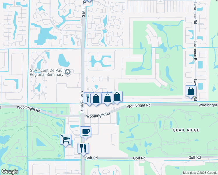 map of restaurants, bars, coffee shops, grocery stores, and more near 4837 Brighton Lakes Boulevard in Boynton Beach