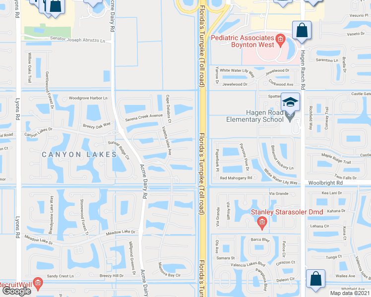 map of restaurants, bars, coffee shops, grocery stores, and more near 8156 Ravenna Lakes Drive in Boynton Beach