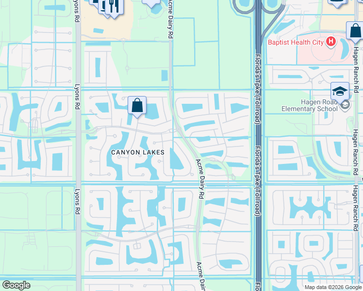 map of restaurants, bars, coffee shops, grocery stores, and more near 11081 Sunset Ridge Circle in Boynton Beach
