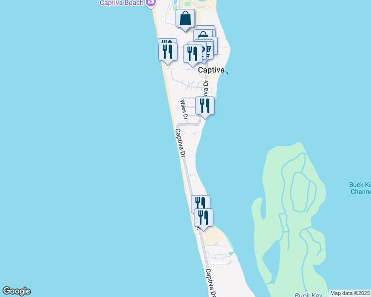 map of restaurants, bars, coffee shops, grocery stores, and more near 15661 Captiva Drive in Captiva