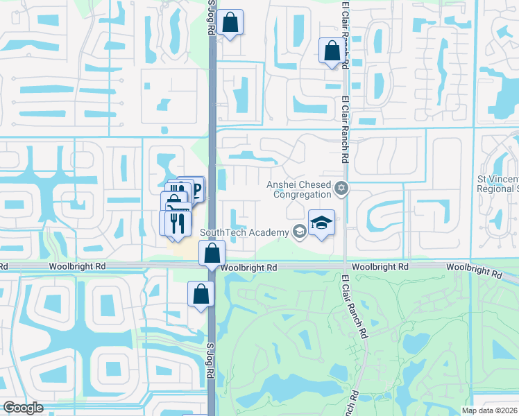 map of restaurants, bars, coffee shops, grocery stores, and more near 10792 Madison Drive in Boynton Beach