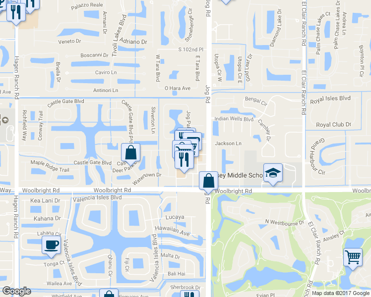 map of restaurants, bars, coffee shops, grocery stores, and more near 6501-6573,6500-6572 107th Pl S in Boynton Beach