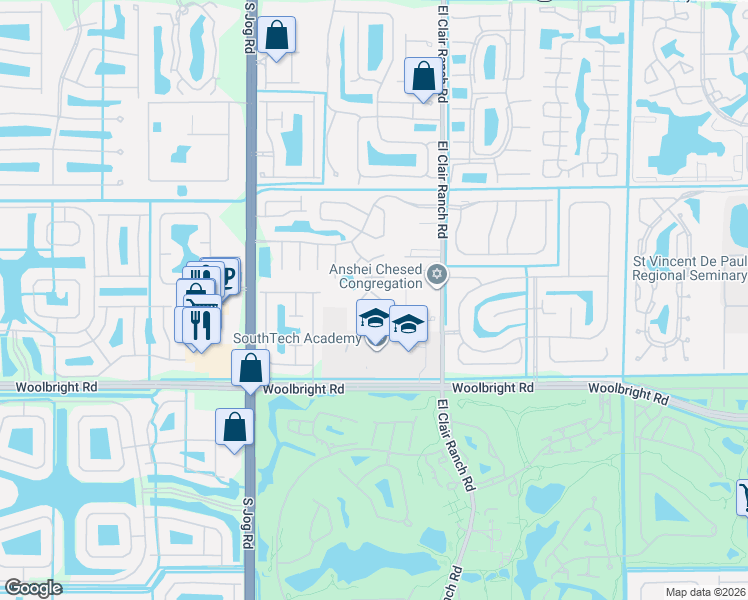 map of restaurants, bars, coffee shops, grocery stores, and more near 10866 Cambay Circle in Boynton Beach