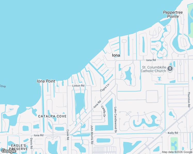 map of restaurants, bars, coffee shops, grocery stores, and more near 15401 River by Road in Fort Myers
