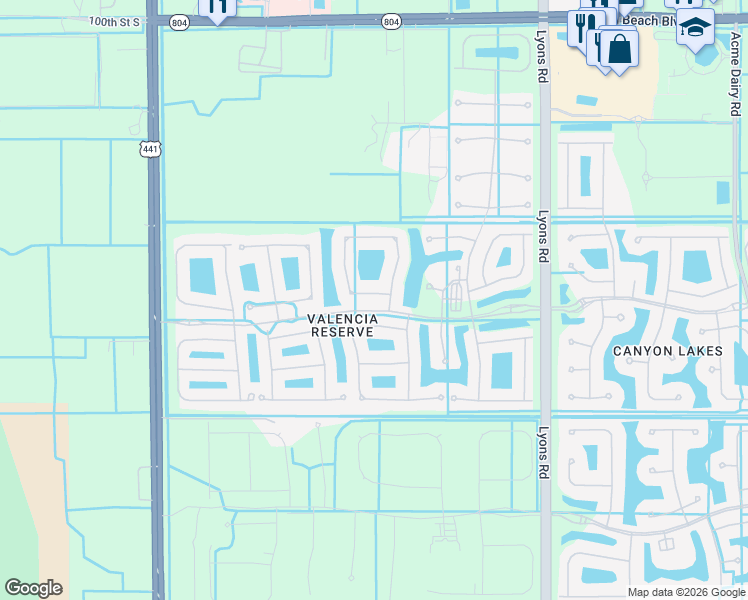 map of restaurants, bars, coffee shops, grocery stores, and more near 10474 Whitewind Circle in Boynton Beach