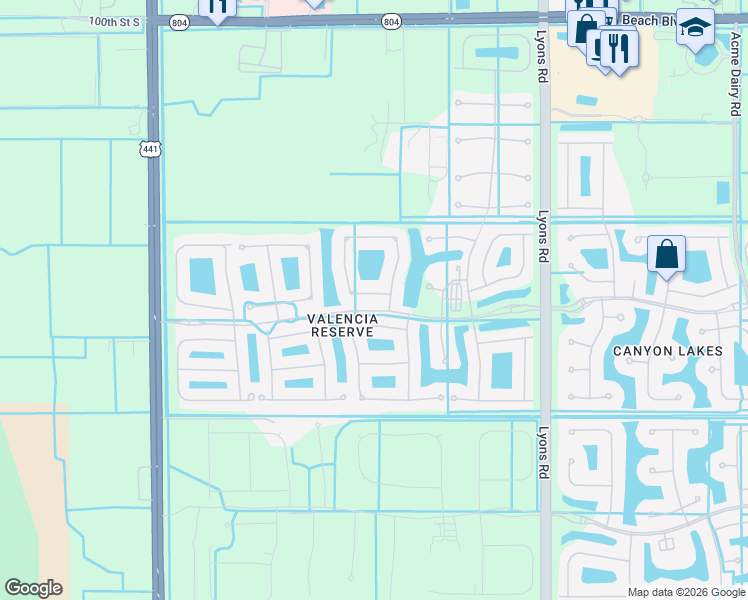 map of restaurants, bars, coffee shops, grocery stores, and more near 10474 Whitewind Circle in Boynton Beach
