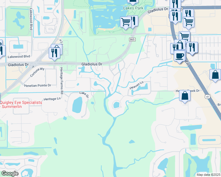 map of restaurants, bars, coffee shops, grocery stores, and more near 7237 Coca Sabal Lane in Fort Myers