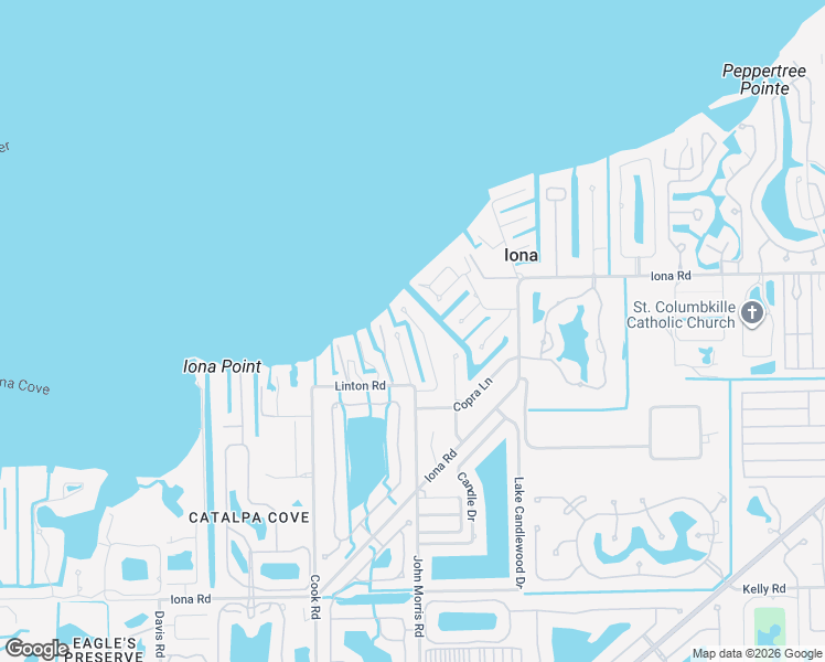 map of restaurants, bars, coffee shops, grocery stores, and more near 15401 River by Road in Fort Myers