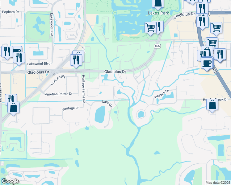 map of restaurants, bars, coffee shops, grocery stores, and more near 7821 Gladiolus Drive in Fort Myers