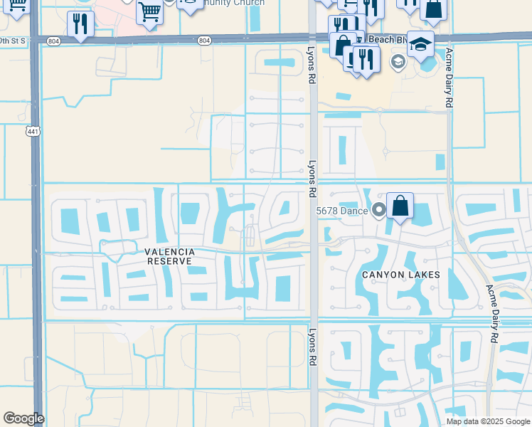 map of restaurants, bars, coffee shops, grocery stores, and more near 9165 Meridian View Isle in Boynton Beach