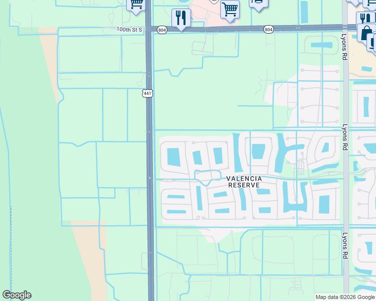 map of restaurants, bars, coffee shops, grocery stores, and more near 10584 Regatta Ridge Road in Boynton Beach