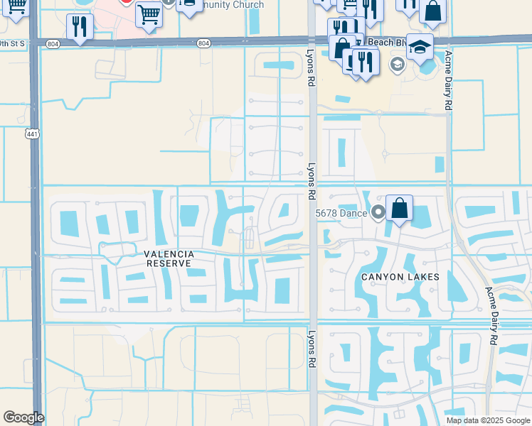 map of restaurants, bars, coffee shops, grocery stores, and more near 9165 Meridian View Isle in Boynton Beach