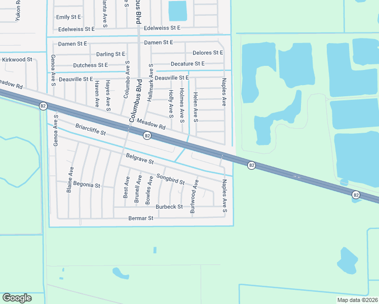 map of restaurants, bars, coffee shops, grocery stores, and more near 1266 Naples Avenue West in Fort Myers