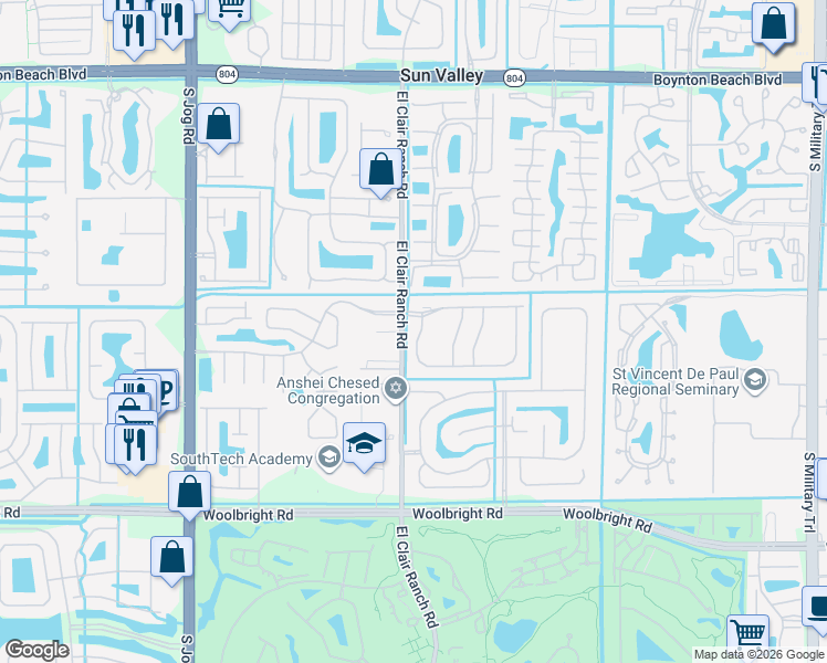 map of restaurants, bars, coffee shops, grocery stores, and more near 5976 Royal Club Drive in Boynton Beach