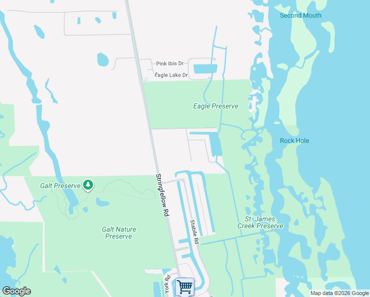 map of restaurants, bars, coffee shops, grocery stores, and more near 4123 Shellcrest Road in Saint James City