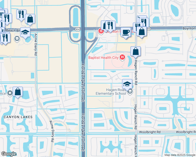 map of restaurants, bars, coffee shops, grocery stores, and more near 7895 Jewelwood Drive in Boynton Beach