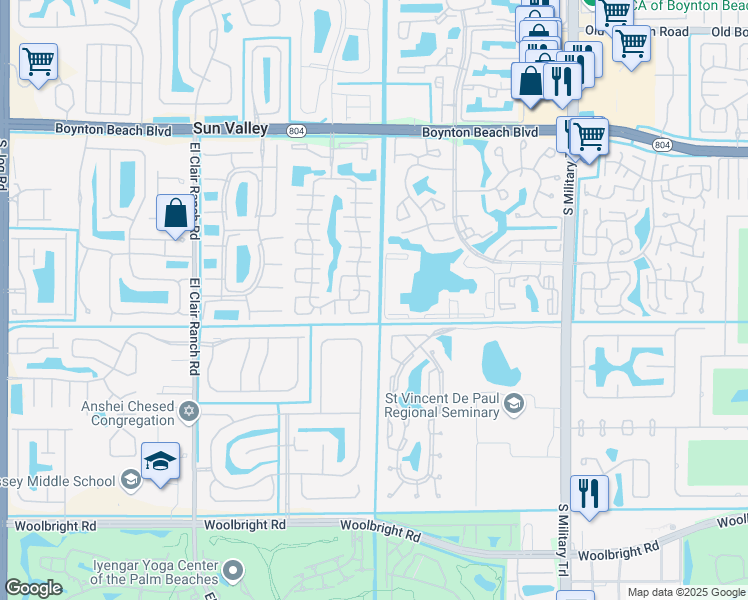 map of restaurants, bars, coffee shops, grocery stores, and more near 5520 Boynton Place in Boynton Beach