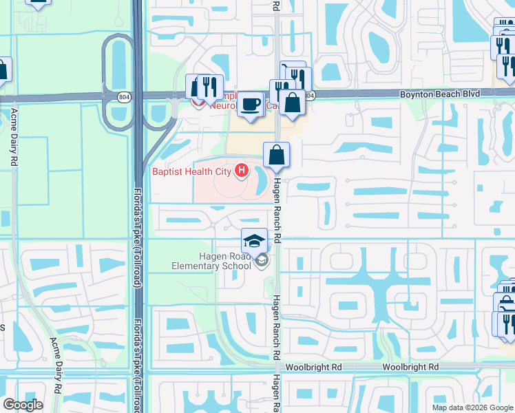 map of restaurants, bars, coffee shops, grocery stores, and more near 7641 Jewelwood Drive in Boynton Beach