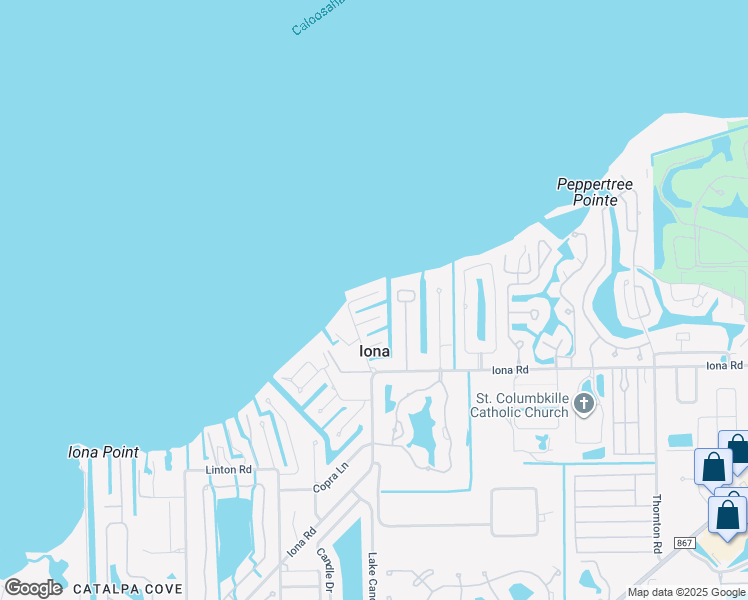 map of restaurants, bars, coffee shops, grocery stores, and more near 12743 Dennis Drive in Fort Myers