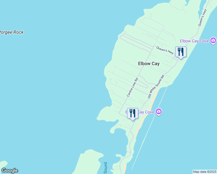 map of restaurants, bars, coffee shops, grocery stores, and more near Centre Line Road in Elbow Cay