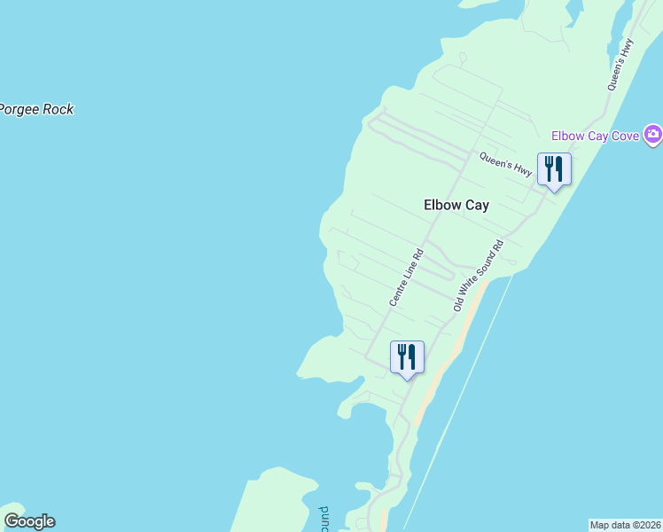 map of restaurants, bars, coffee shops, grocery stores, and more near Centre Line Road in Elbow Cay