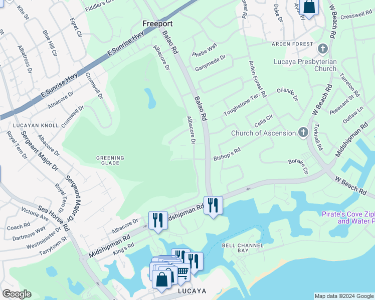 map of restaurants, bars, coffee shops, grocery stores, and more near in 