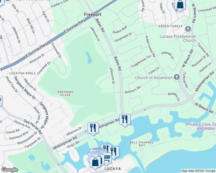 map of restaurants, bars, coffee shops, grocery stores, and more near in 