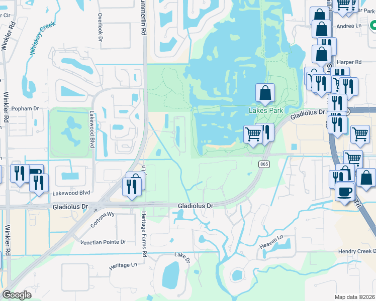 map of restaurants, bars, coffee shops, grocery stores, and more near 14951 Reflection Key Circle in Fort Myers