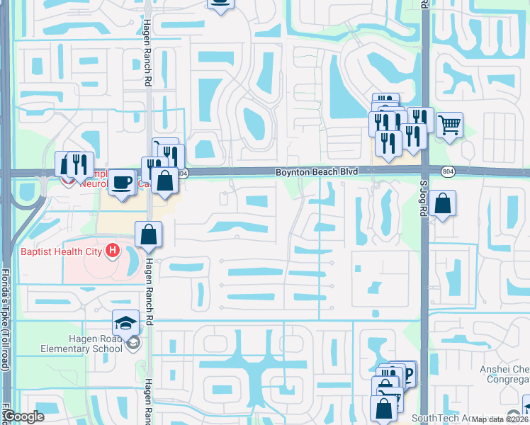 map of restaurants, bars, coffee shops, grocery stores, and more near 7023 Vesuvio Place in Boynton Beach