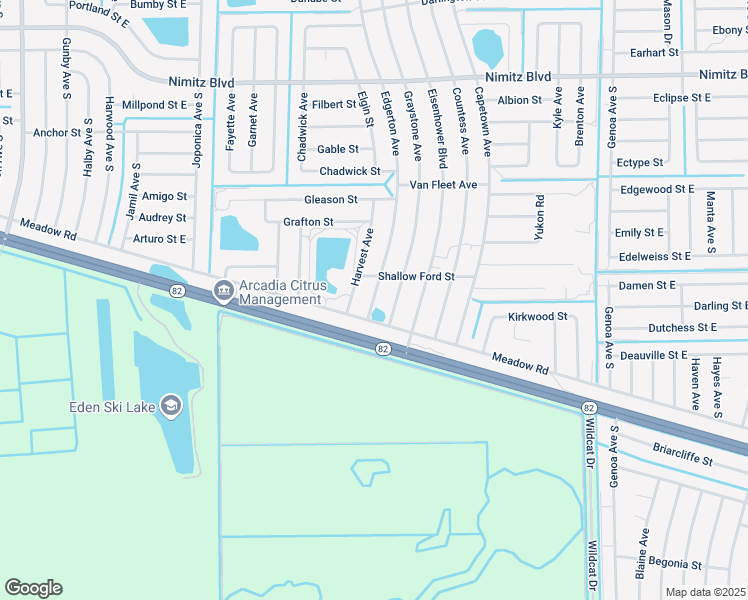 map of restaurants, bars, coffee shops, grocery stores, and more near 1153 Edgerton Avenue in Lehigh Acres