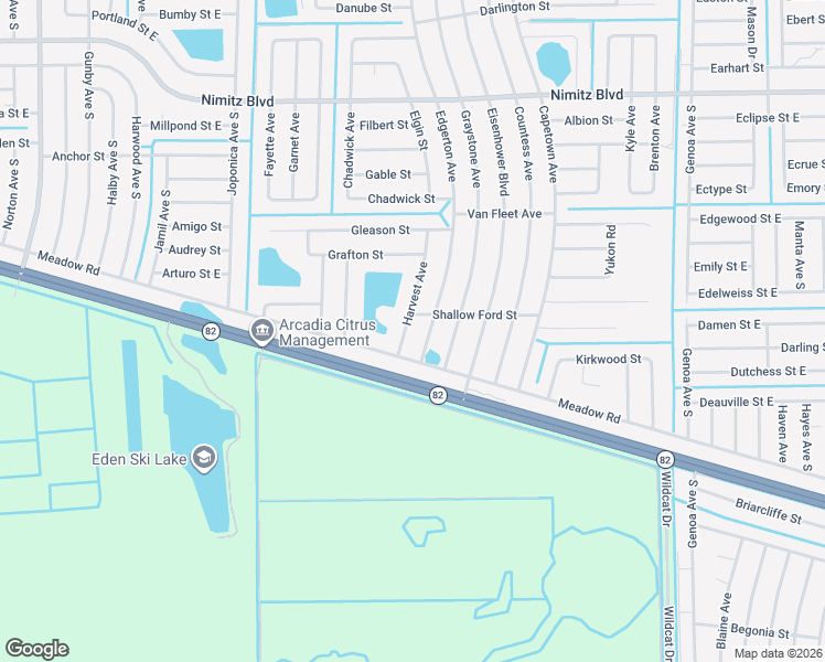 map of restaurants, bars, coffee shops, grocery stores, and more near 1130 Edgerton Avenue in Lehigh Acres