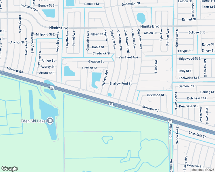 map of restaurants, bars, coffee shops, grocery stores, and more near 1130 Edgerton Avenue in Lehigh Acres