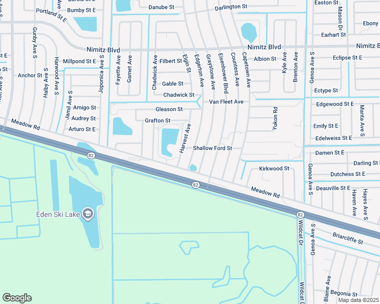 map of restaurants, bars, coffee shops, grocery stores, and more near 1130 Edgerton Avenue in Lehigh Acres