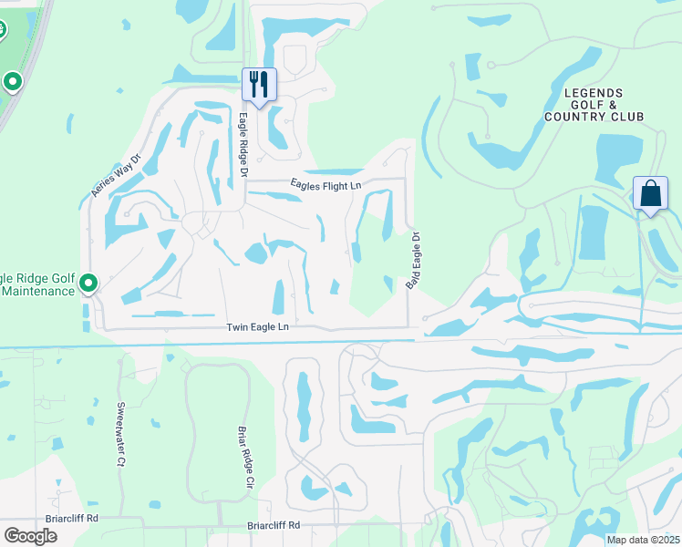 map of restaurants, bars, coffee shops, grocery stores, and more near 14840 Eagles Lookout Court in Fort Myers