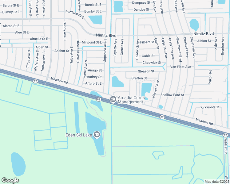 map of restaurants, bars, coffee shops, grocery stores, and more near 905 Moonbeam Street in Lehigh Acres