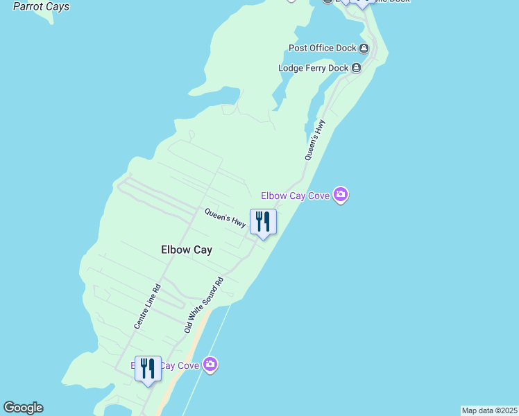 map of restaurants, bars, coffee shops, grocery stores, and more near in Elbow Cay