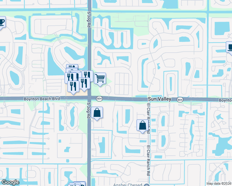 map of restaurants, bars, coffee shops, grocery stores, and more near 9913 Watermill Circle in Boynton Beach