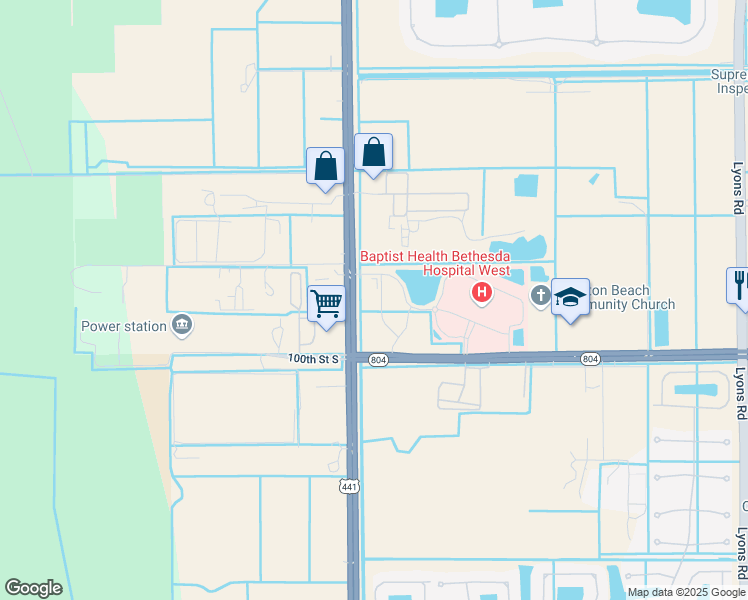 map of restaurants, bars, coffee shops, grocery stores, and more near 9868 North State Road 7 in Boynton Beach