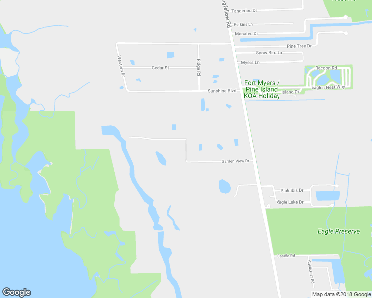 map of restaurants, bars, coffee shops, grocery stores, and more near Garden View Drive in Saint James City