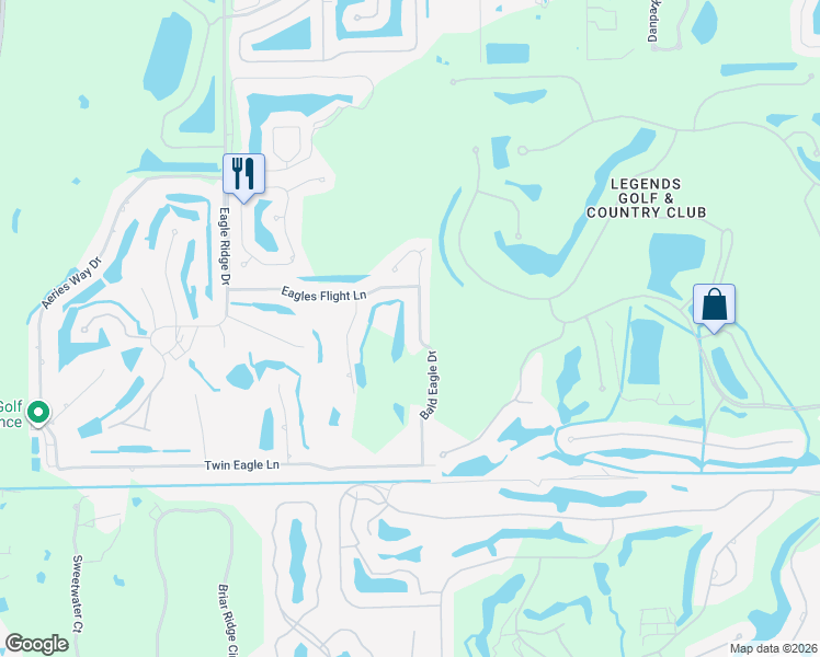 map of restaurants, bars, coffee shops, grocery stores, and more near 14660 Bald Eagle Drive in Fort Myers