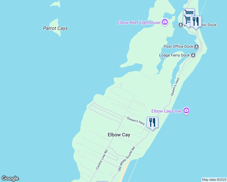 map of restaurants, bars, coffee shops, grocery stores, and more near in Elbow Cay