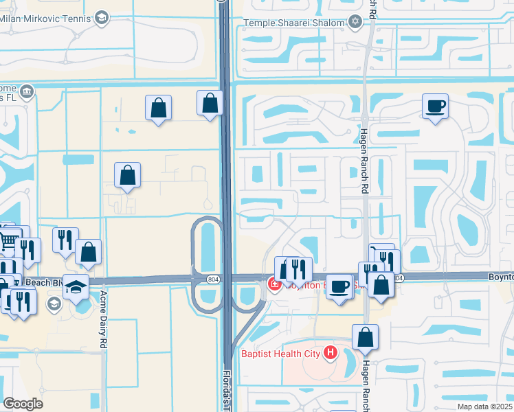 map of restaurants, bars, coffee shops, grocery stores, and more near 7948 Laina Lane in Boynton Beach