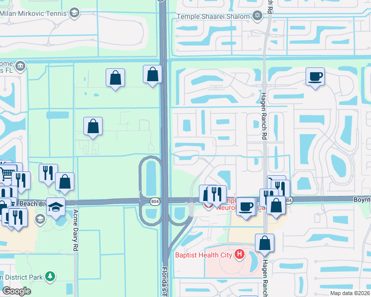 map of restaurants, bars, coffee shops, grocery stores, and more near 7948 Laina Lane in Boynton Beach